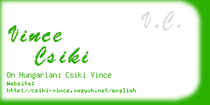 vince csiki business card